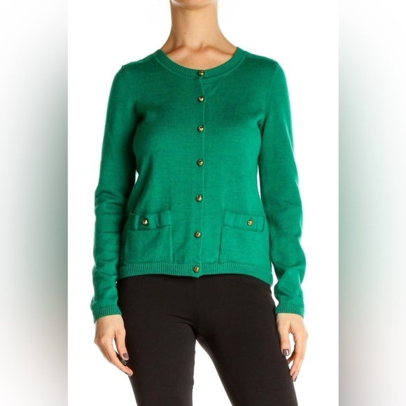 Talbots Sweaters - Talbots Merino Wool Cardigan Gold Buttons L petite